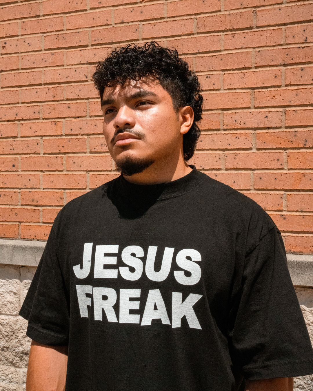 Oversized Jesus Freak T-Shirt (Black/White)