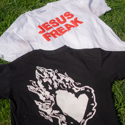 Oversized Jesus Freak T-Shirt (Black/White)