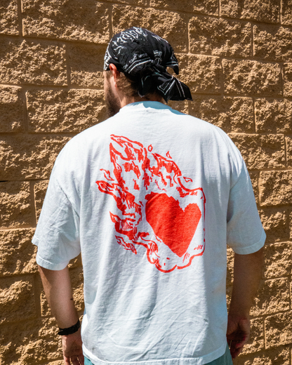 Oversized Jesus Freak T-Shirt (White/Red)