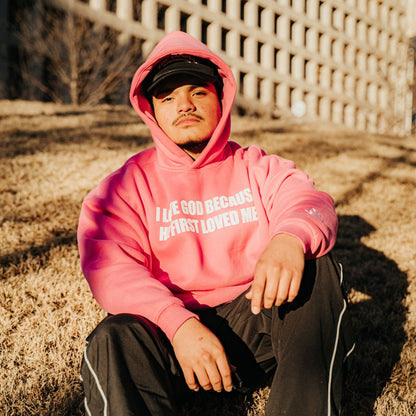 "First Loved" Hoodie (Pink/White)