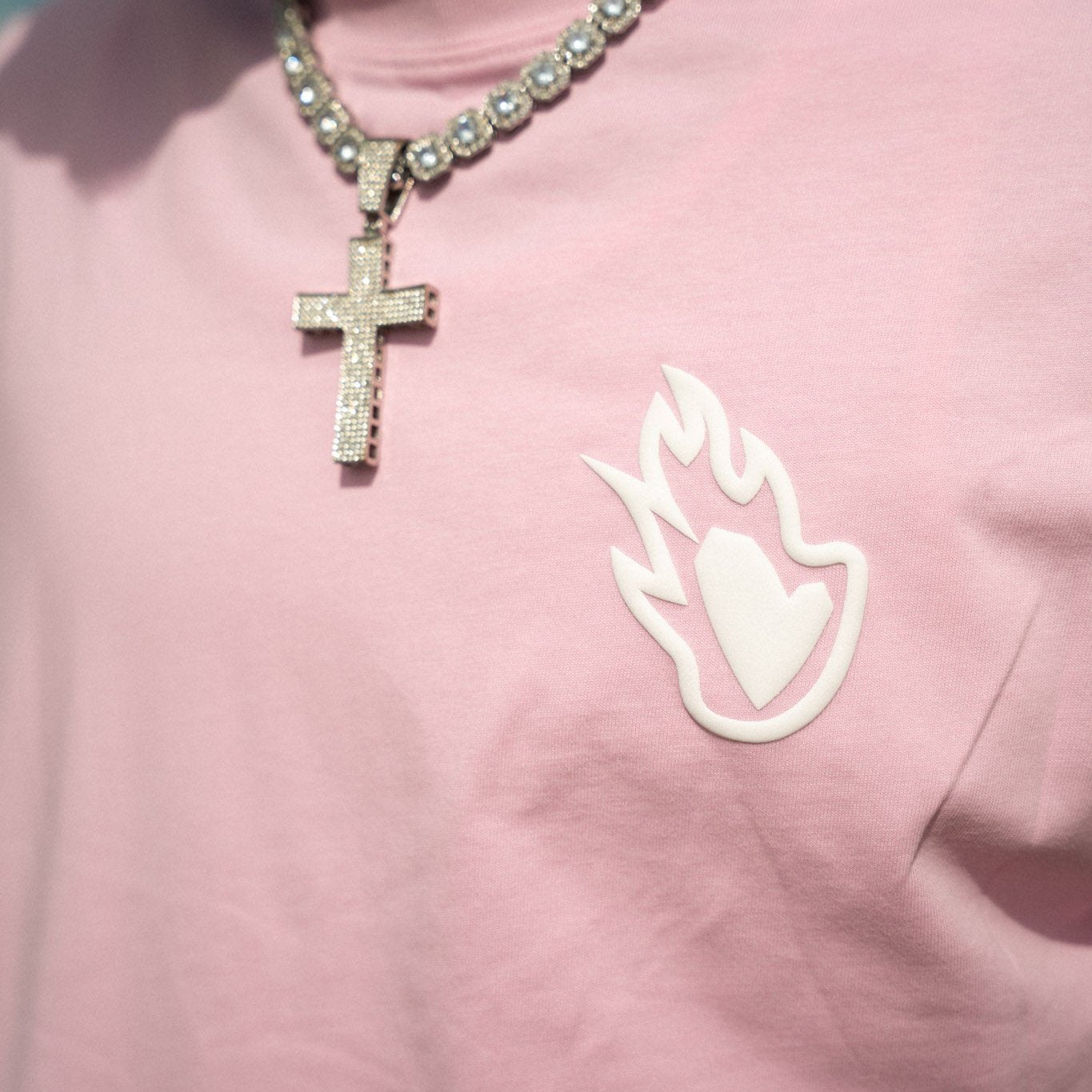 "First loved" Oversized T-Shirts (Pink/white)